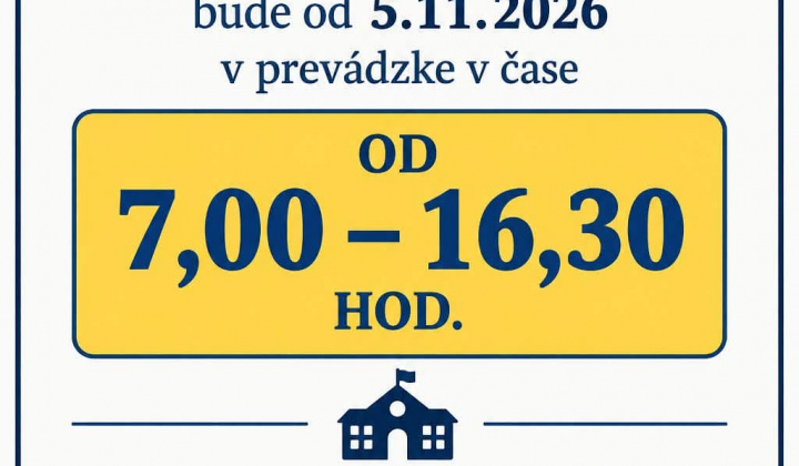 Fotka - Zmena prevádzkového času MŠ